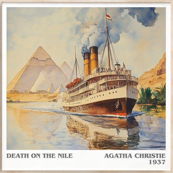 Death on the Nile Literary Art Print by Agatha Christie