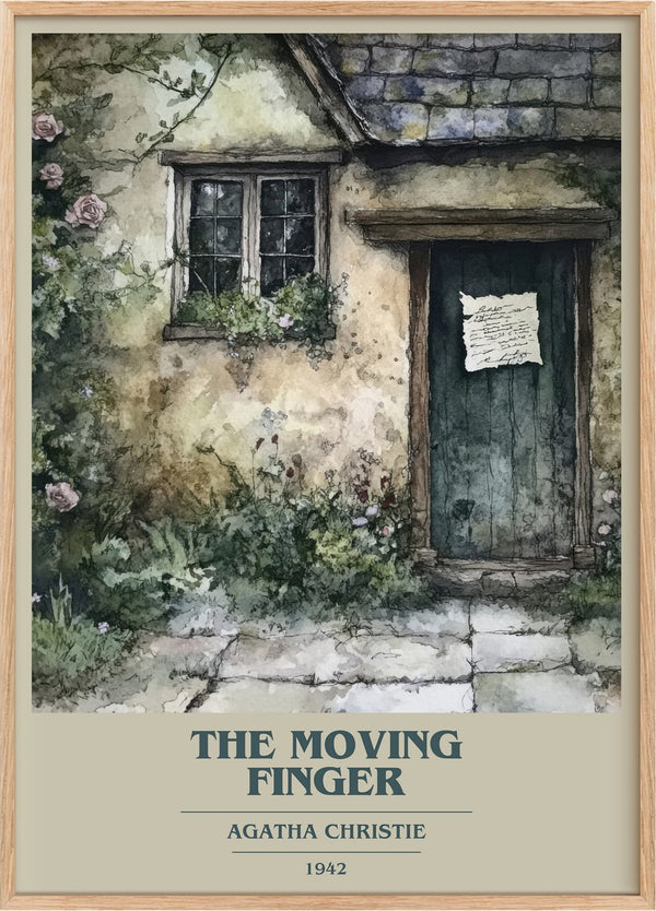 The Moving Finger Book Cover Poster by Agatha Christie