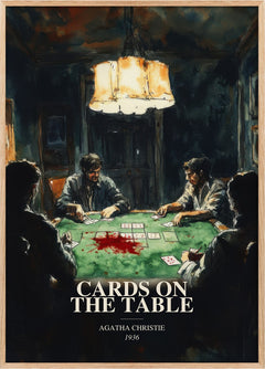 Cards On The Table Book Watercolour Illustration by Agatha Christie