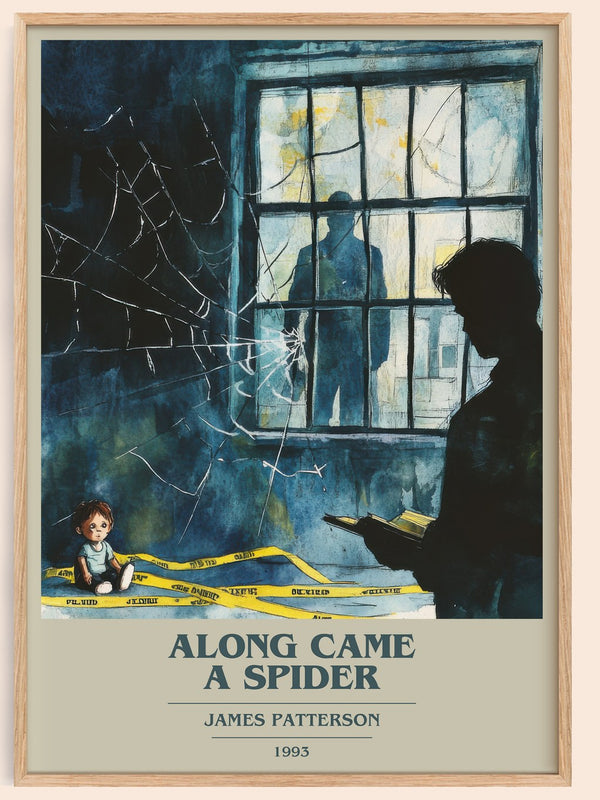 Along Came a Spider Book Cover Poster by James Patterson – framed poster