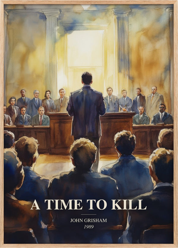 A Time To Kill Book Watercolour Illustration by John Grisham