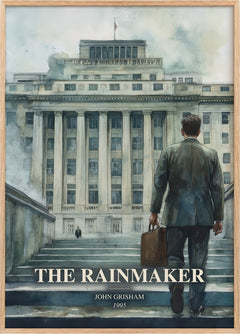 The Rainmaker Book Watercolour Illustration by John Grisham