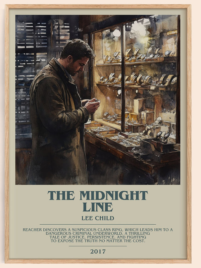 The Midnight Line Bookish Wall Art by Lee Child