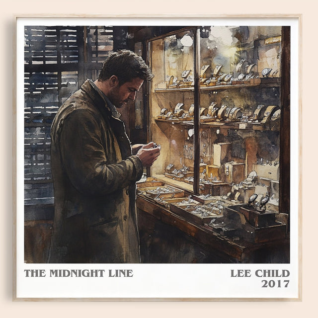 The Midnight Line Literary Art Print by Lee Child