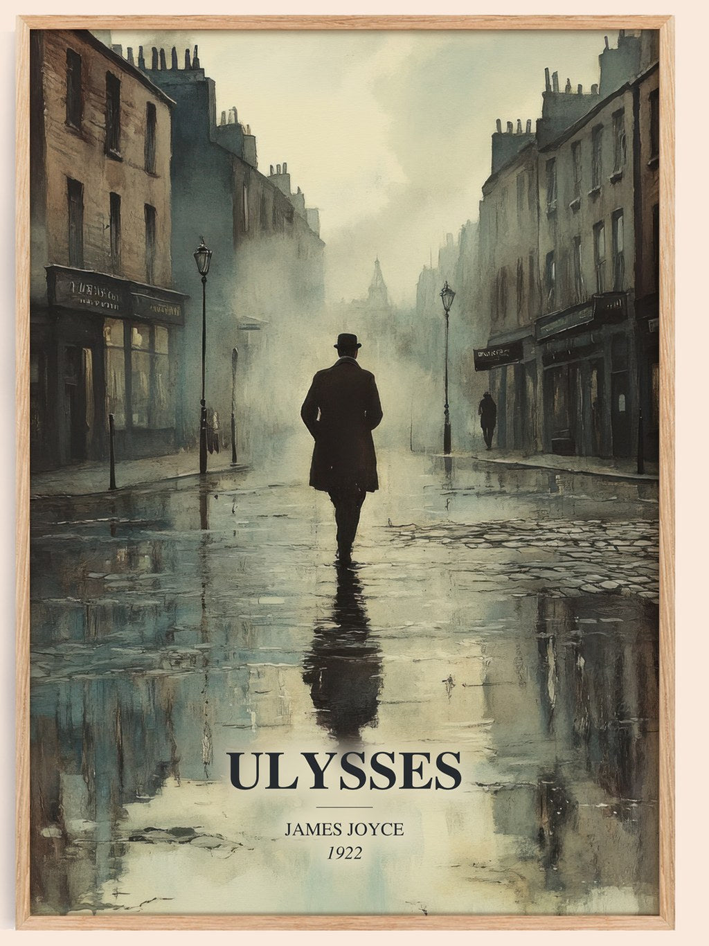 Ulysses watercolour book poster by James Joyce – framed literary art print