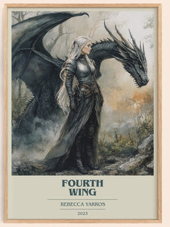 Fourth Wing Book Cover Poster by Rebecca Yarros