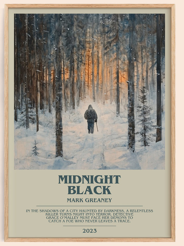 Midnight Black Bookish Wall Art by Mark Greaney