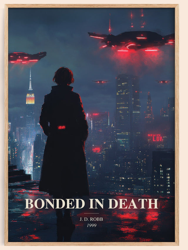 Bonded In Death Book Watercolour Illustration by J. D. Robb