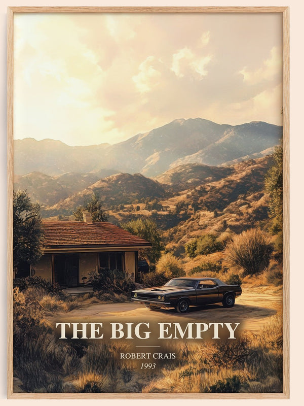 The Big Empty watercolour book poster by Robert Crais – framed literary art print