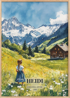 Heidi Book Watercolour Illustration by Johanna Spyri