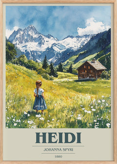 Heidi Book Cover Poster by Johanna Spyri