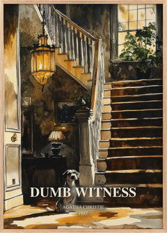 Dumb Witness Book Watercolour Illustration by Agatha Christie