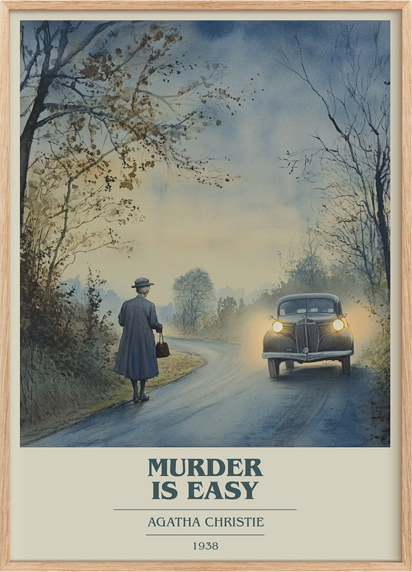 Murder Is Easy Book Cover Poster by Agatha Christie