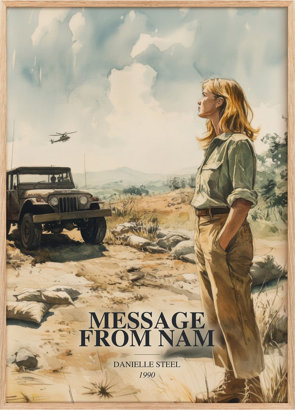 Message From Nam Book Watercolour Illustration by Danielle Steel