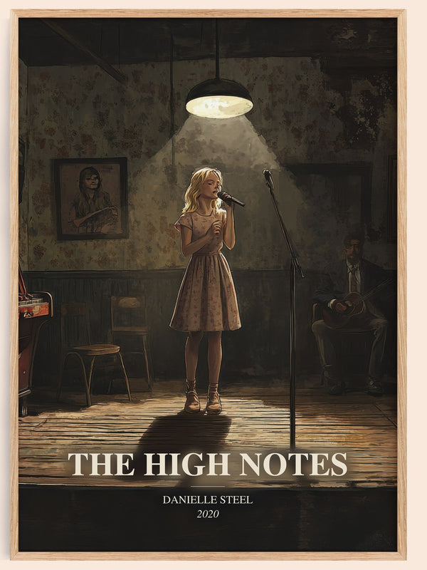 The High Notes watercolour book poster by Danielle Steel – framed literary art print