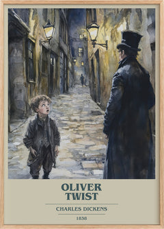 Oliver Twist Book Cover Poster by Charles Dickens