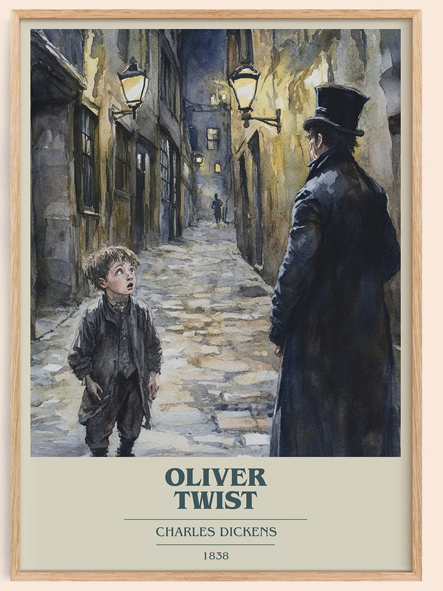 Oliver Twist Book Cover Poster by Charles Dickens