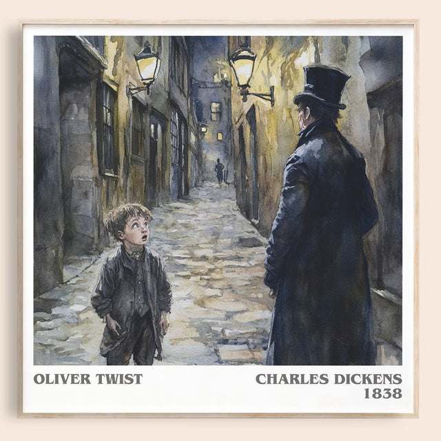Oliver Twist Literary Art Print by Charles Dickens