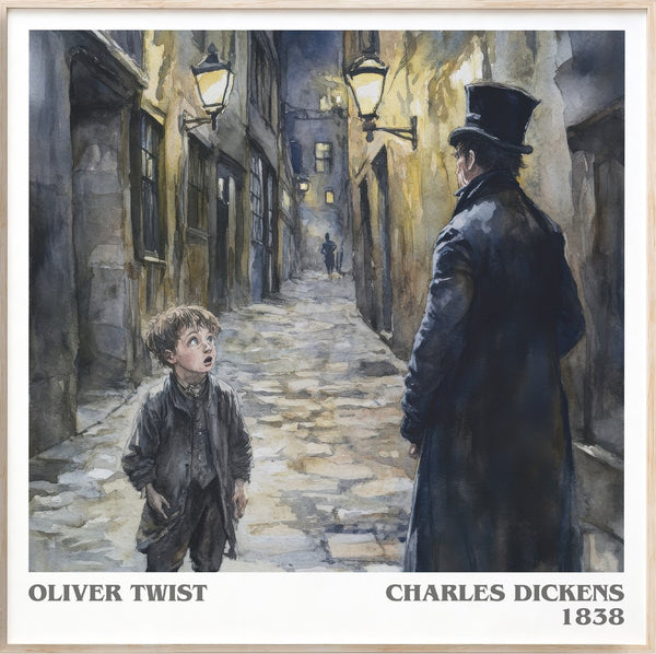 Oliver Twist Literary Art Print by Charles Dickens