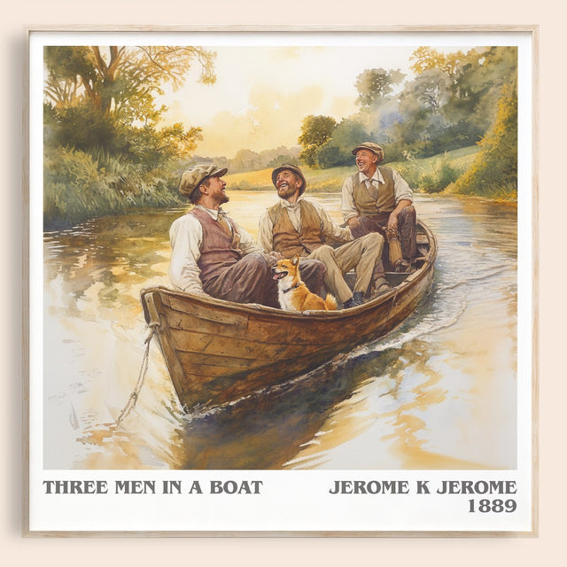 Three Men in a Boat Literary Art Print by Jerome K. Jerome