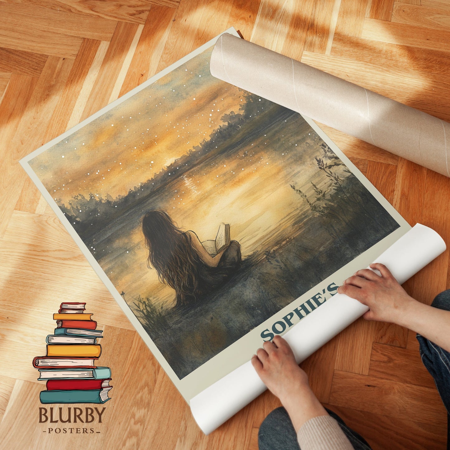 Sophie's World book cover print on bookshelf – Jostein Gaarder fan gift