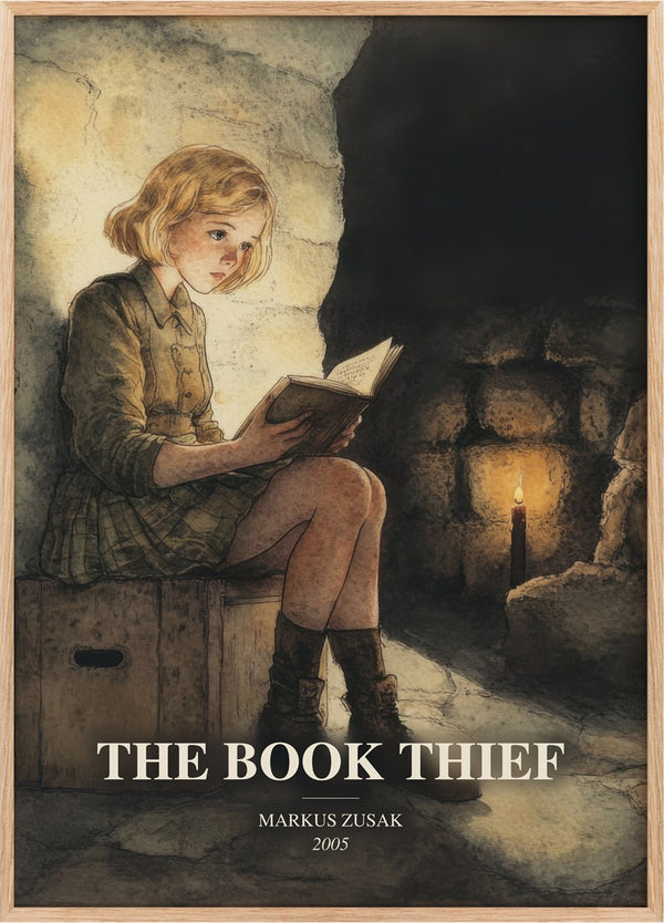 The Book Thief Book Watercolour Illustration by Markus Zusak