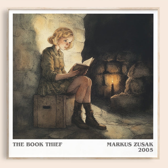 The Book Thief Literary Art Print by Markus Zusak