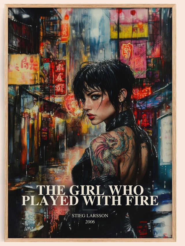 Girl Who Played With Fire Book Watercolour Illustration by S. Larsson