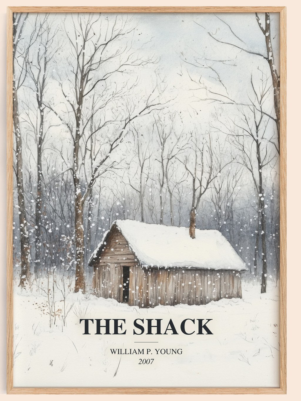 The Shack watercolour book poster by William P. Young – framed literary art print