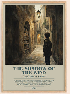 The Shadow Of The Wind Bookish Wall Art by Carlos Ruiz Zafón