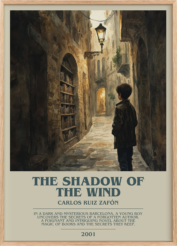 The Shadow Of The Wind Bookish Wall Art by Carlos Ruiz Zafón