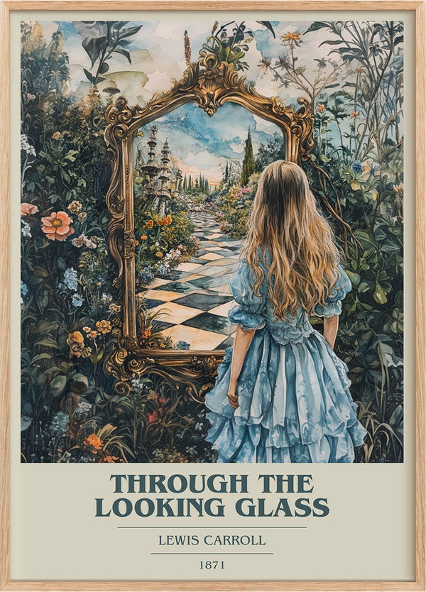 Through The Looking-Glass Book Cover Poster by Lewis Carroll