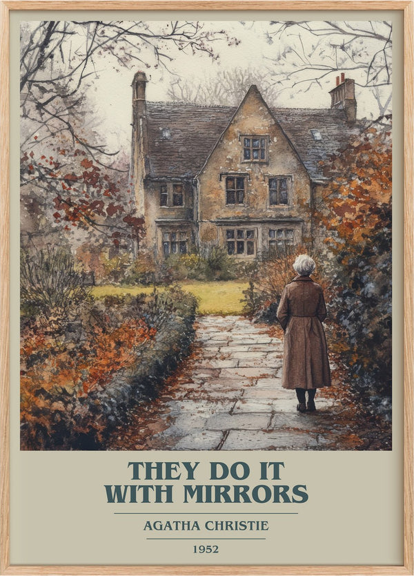 They Do It with Mirrors Book Cover Poster by Agatha Christie