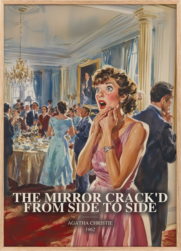 Mirror Crack'D From Side To Side Book Watercolour Illustration by Agatha Christie