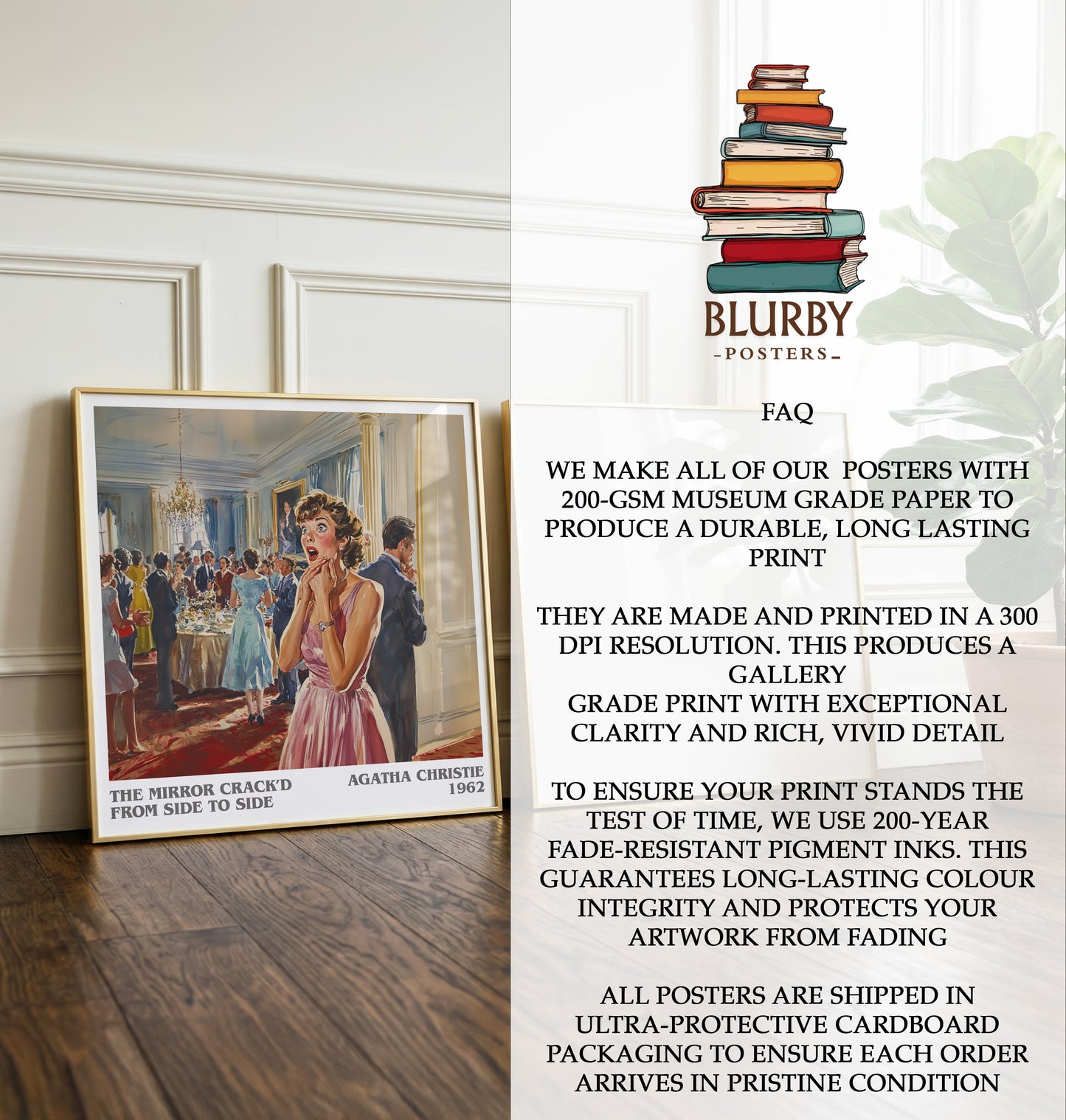 Mirror Crack'd from Side to Side Literary Art Print by Agatha Christie