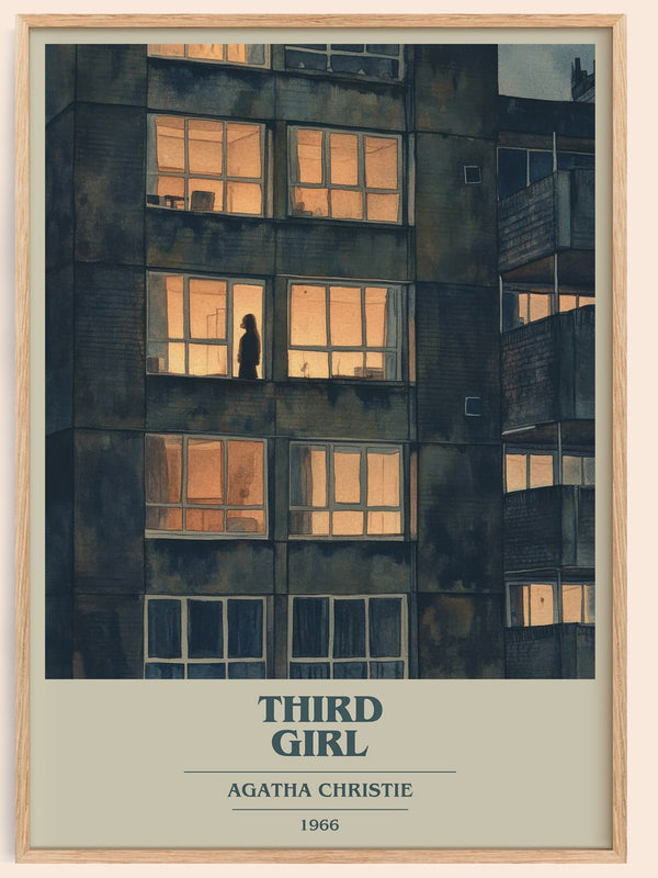 Third Girl Book Cover Poster by Agatha Christie – framed poster