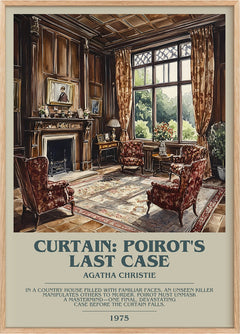 Curtain: Poirot's Last Case Bookish Wall Art by Agatha Christie