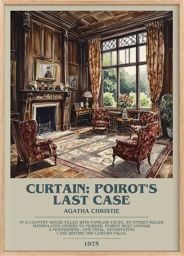 Curtain: Poirot's Last Case Bookish Wall Art by Agatha Christie