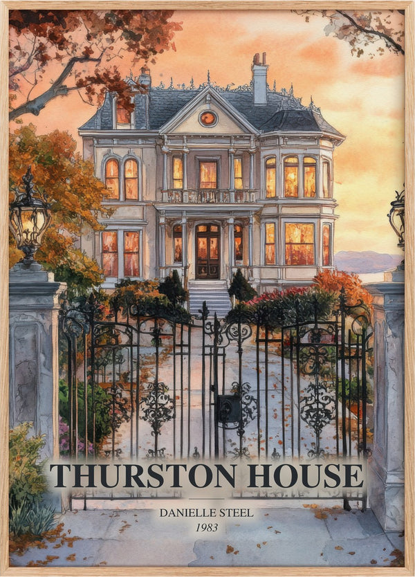 Thurston House Book Watercolour Illustration by Danielle Steel