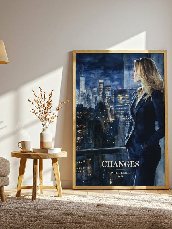 Changes watercolour print in frame leaning in hallway – romance wall art