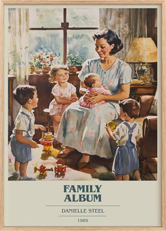 Family Album Book Cover Poster by Danielle Steel