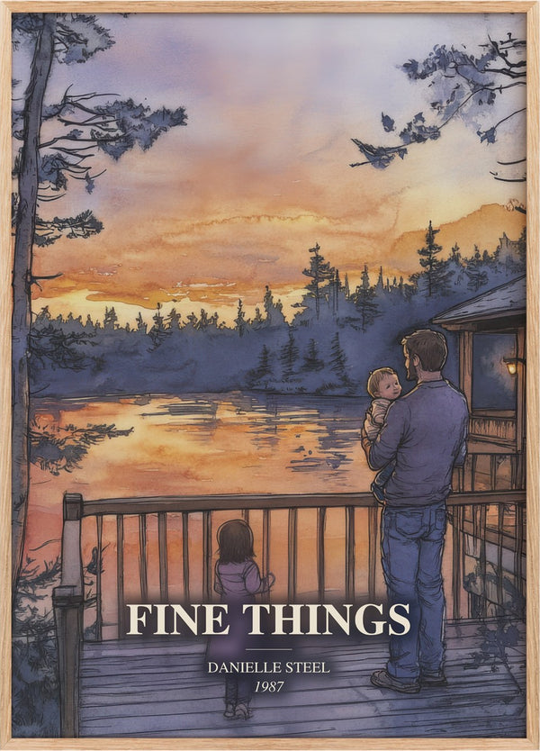 Fine Things Book Watercolour Illustration by Danielle Steel
