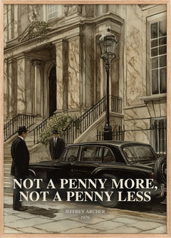 Not A Penny More, Not A Penny Less Book Watercolour Illustration by Jeffrey Archer