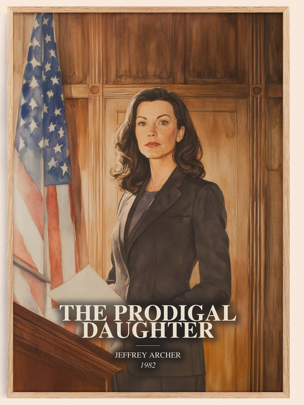 The Prodigal Daughter watercolour book poster by Jeffrey Archer – framed literary art print
