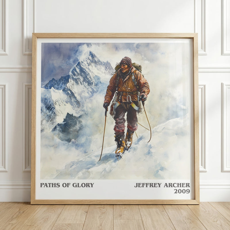 Paths of Glory literary print in frame leaning in hallway – non fiction wall art