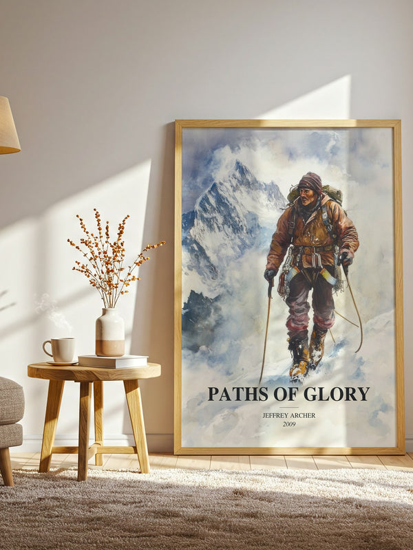 Paths Of Glory watercolour print in frame leaning in hallway – historical fiction wall art