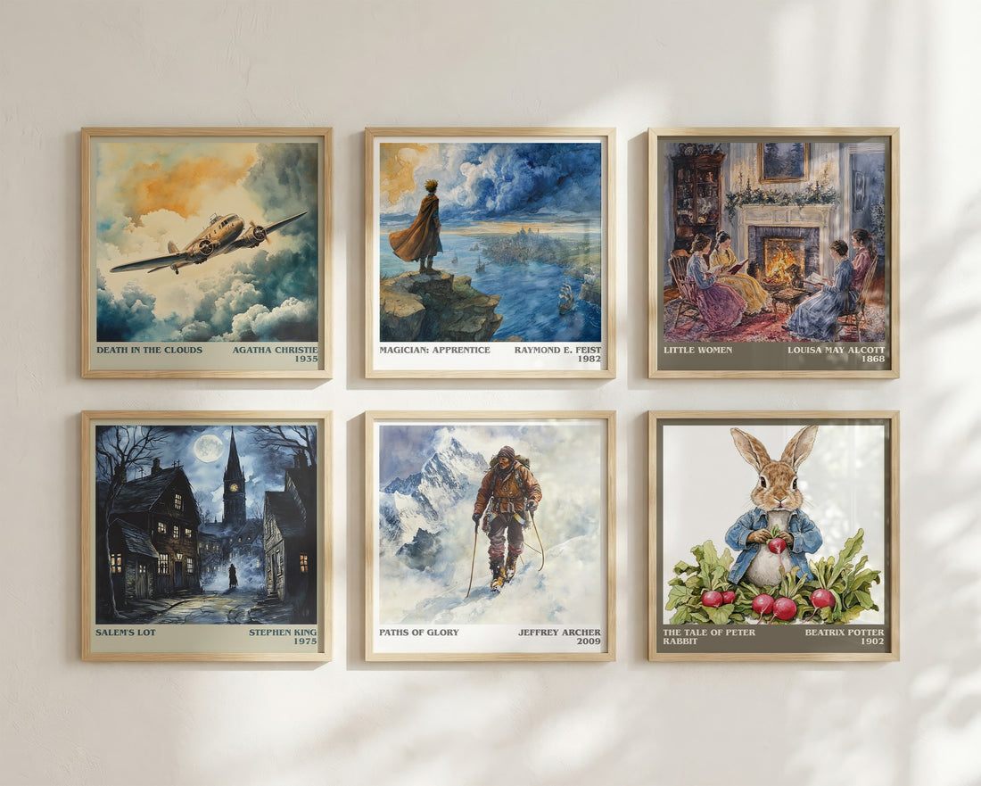 Paths of Glory Literary Art Print by Jeffrey Archer – square print in a six-frame gallery wall