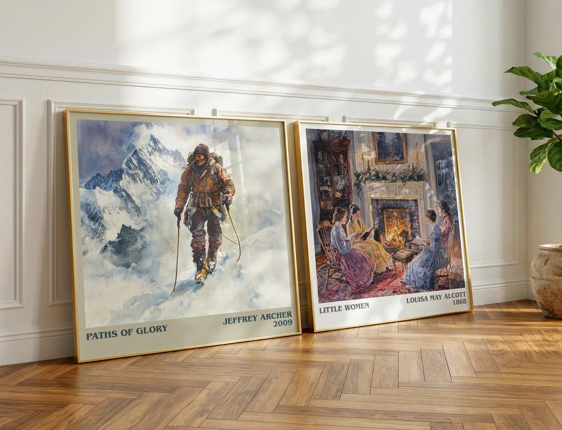 Paths of Glory Literary Art Print by Jeffrey Archer – large square framed print leaning against a wall