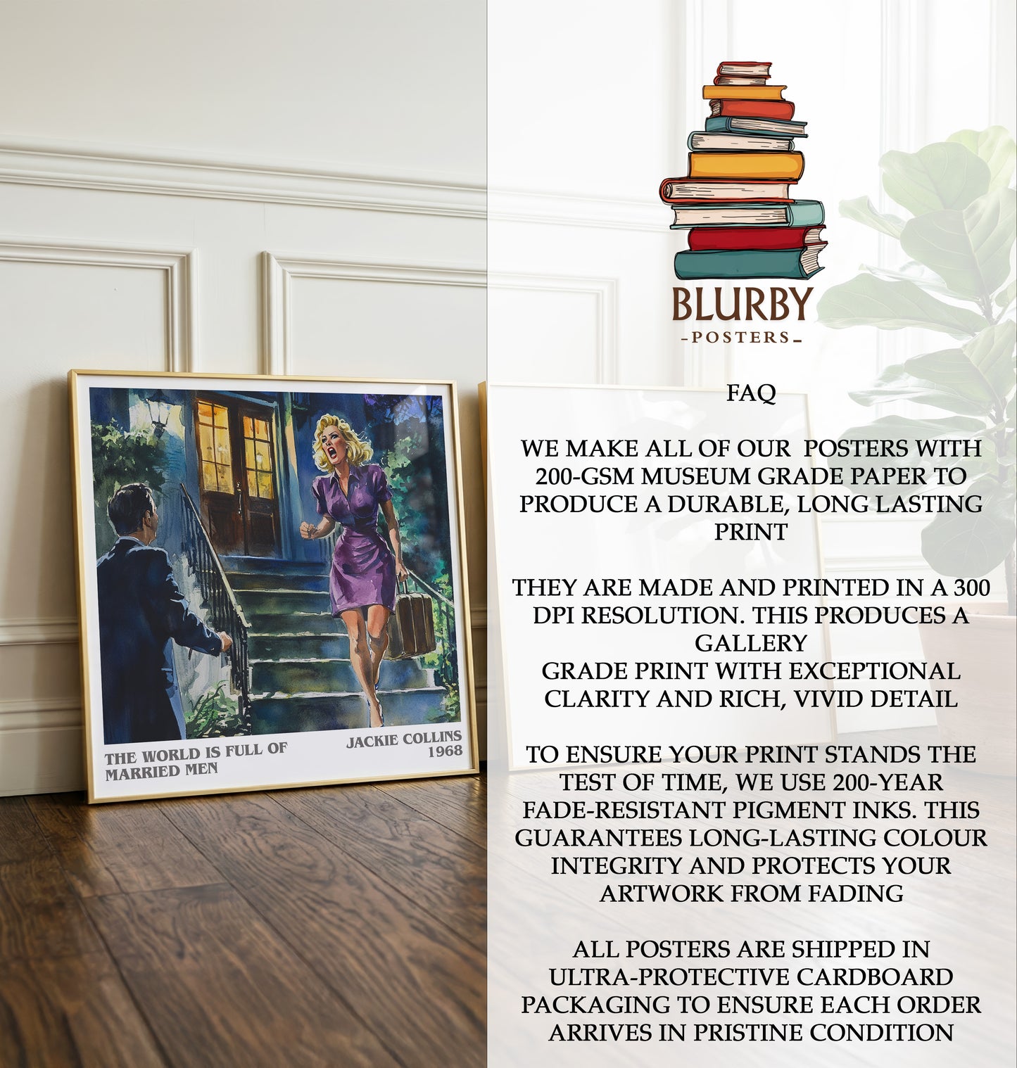 The World is Full of Married Men Literary Art Print by Jackie Collins