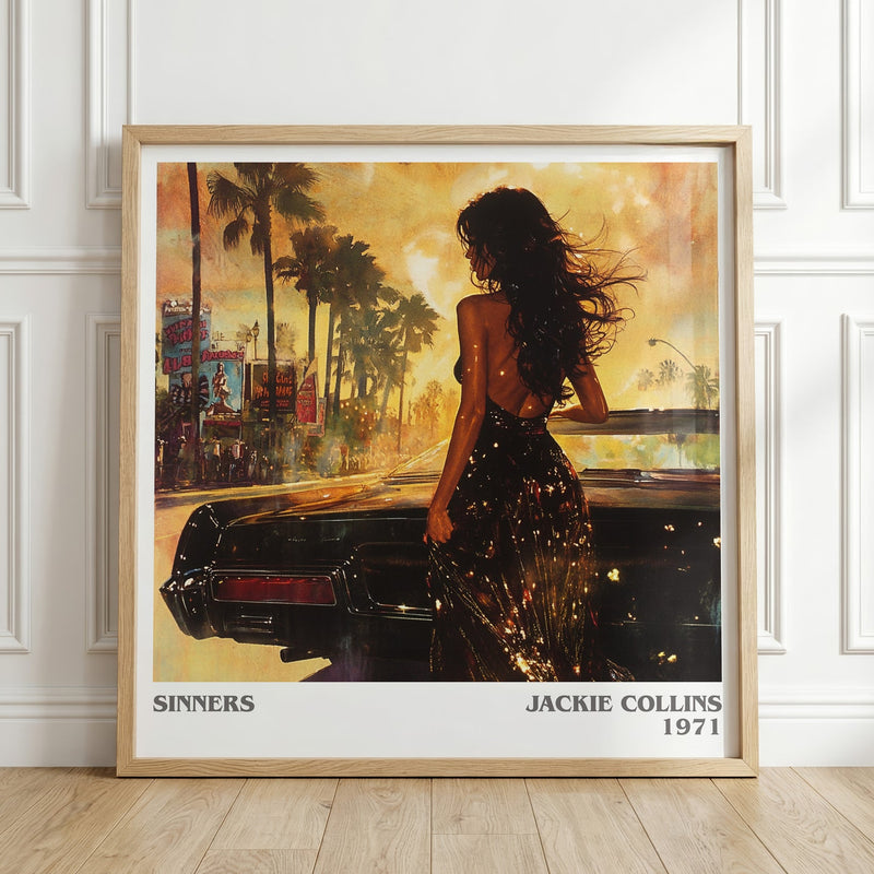 Sinners literary print in frame leaning in hallway – romance wall art